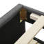 Lit plateforme tapissier simple avec lit gigogne et 3 tiroirs, tissu en lin-1506286223