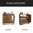 Shoe Storage Cabinet With 2 Flip Drawers, Freestanding Organizer With Metal Legs For Entryway, Narrow Shoe Rack Cabinet, Rustic Brown