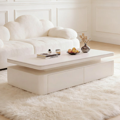 Table basse de luxe crème moderne