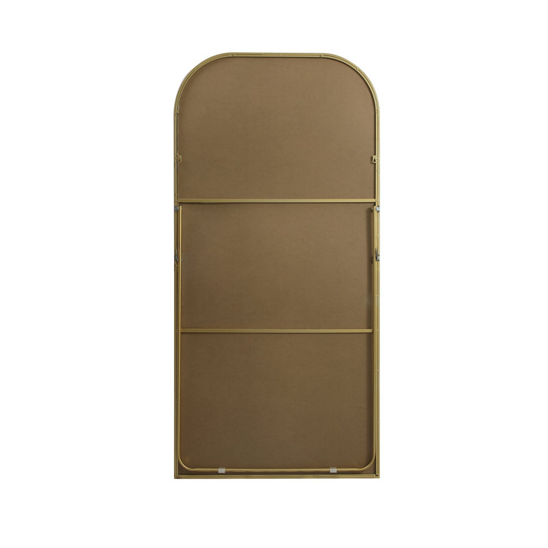 Sabine Metal Arch Floor Mirror, 72" x 35", Brass