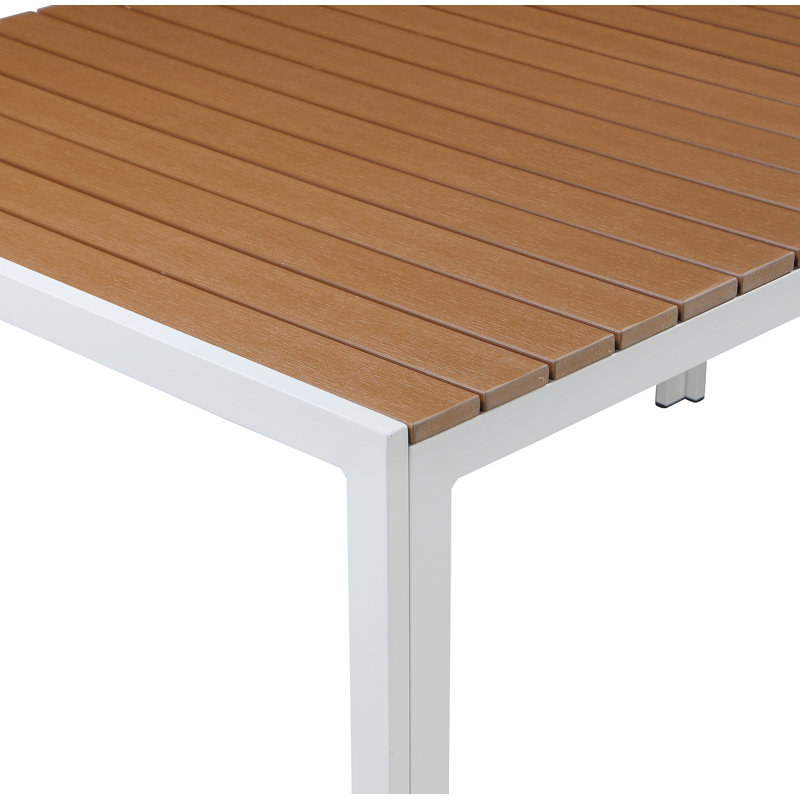 Rectangular 6 - Person 59'' L Outdoor, White, Teak