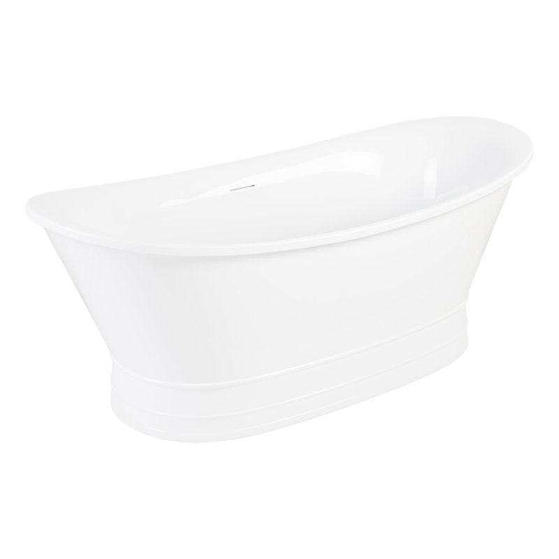 Desborough 69" Acrylic Soaking Freestanding Tub with Integrated Drain and Overflow