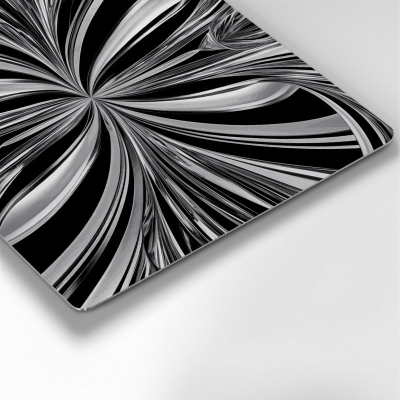 Art mural noir Op Art 3, H 192 po x l 192 po x P 0,05 po