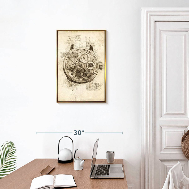 Vieille Rolex à l'intérieur, Floating Frame Gold, 17" x 25"