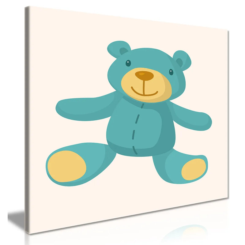 Baby Teddy Bear - Wrapped Canvas Print, 31cm H x 31cm W