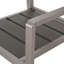 Outdoor Dining Chair Set with Aluminum Frame and Faux Wood Seat