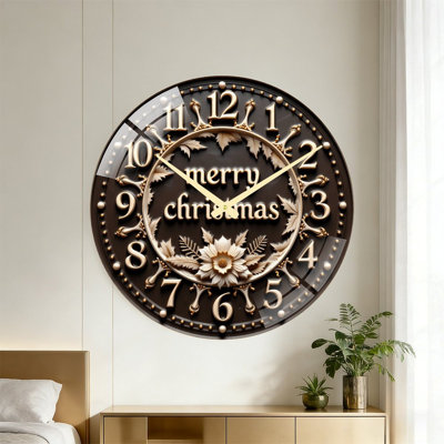 Horloge murale Merry Christmas