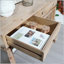 Console rustique en bois avec 3 tiroirs