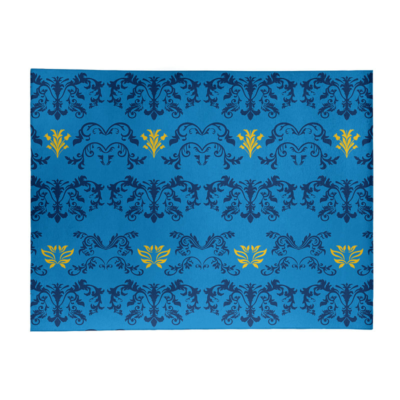 Damask Indoor Rug, Rectangle 8' x 10'