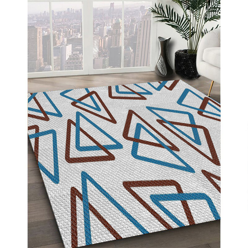 Tapis gris motif/mauve/bleu, Rectangle 7 pi x 10 pi