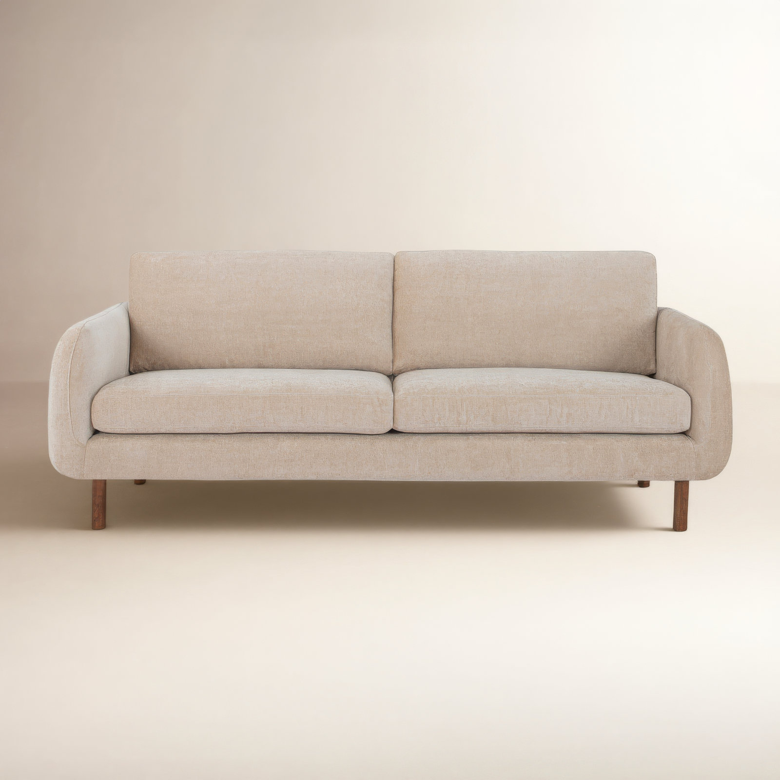 Leno 86'' Upholstered Sofa, Honeycomb Taupe Chenille