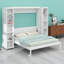 Lit escamotable mural Murphy avec portes de rangement-1166413736