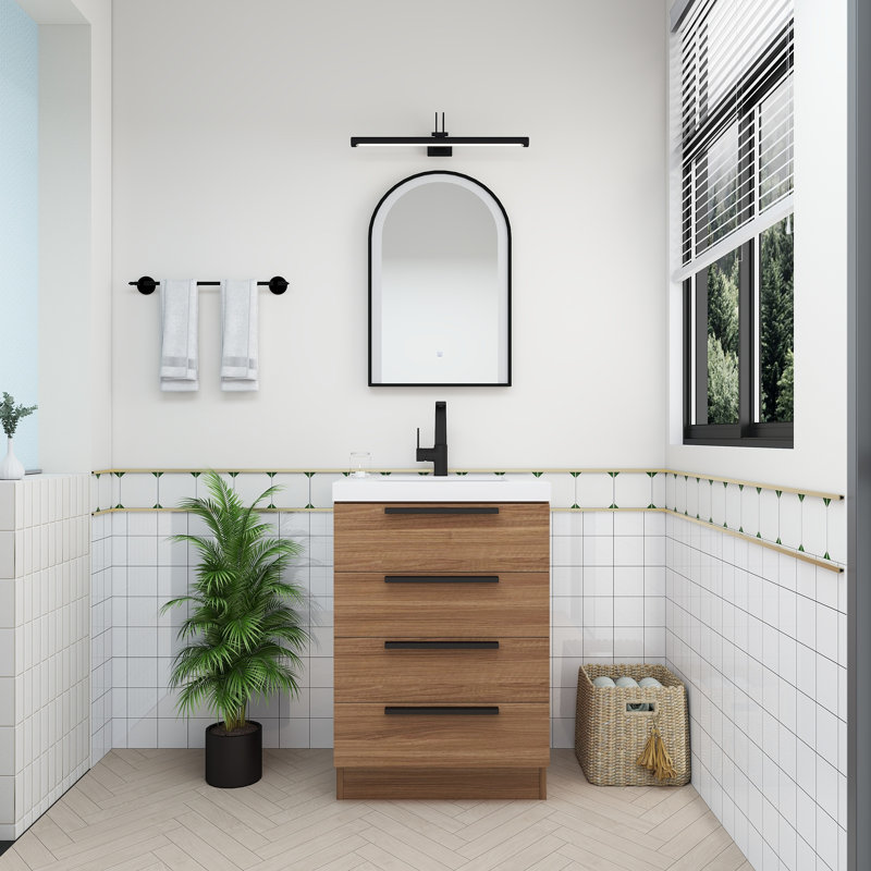Meuble-lavabo autoportant Carla, Palissandre, 24"