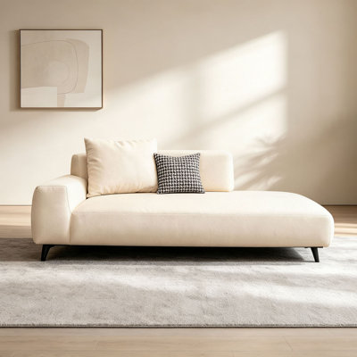 chaise longue en tissu simple et décontractée