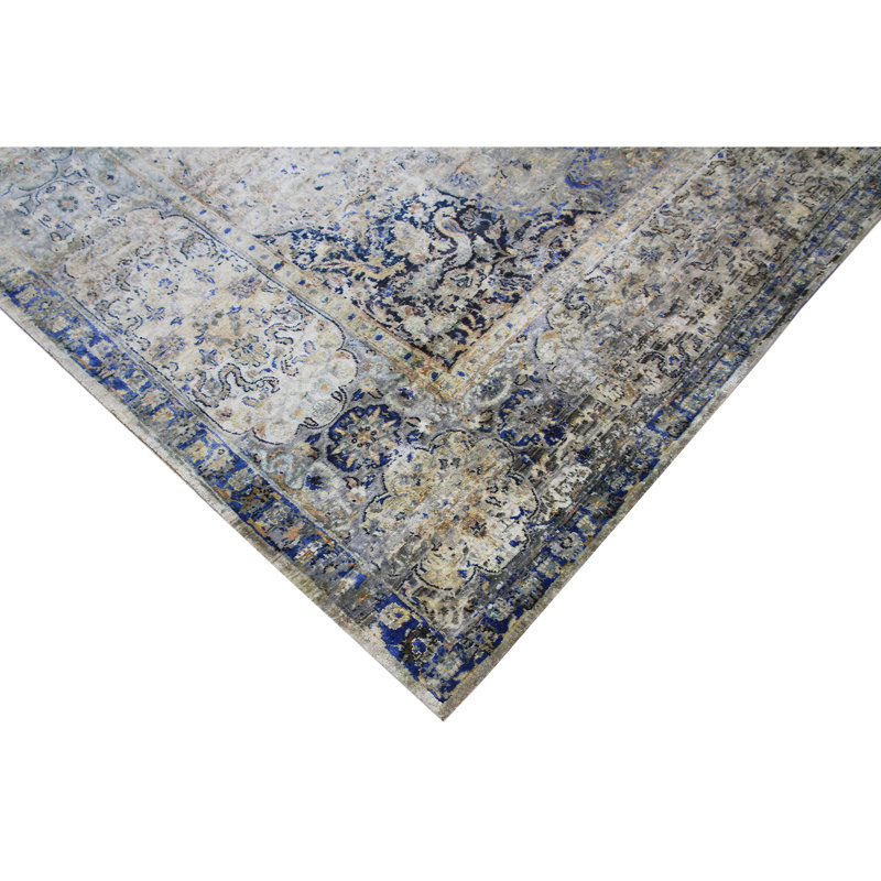 Handmade Silk Oriental Area Rug, Rectangle 9' x 12'