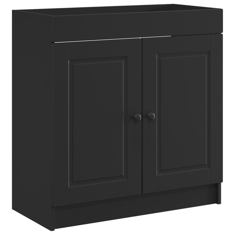 56 mm Single Double Bathroom Vanity Base, Black