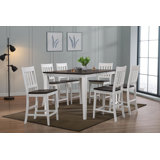 Khaira 6 - Person Solid Wood Solid Wood Top Four Leg Dining Set