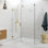Illume 58 in. x 38.5 in. x 78 in. 90-degree Fully Frameless Wall Hinged Glass Shower Enclosure