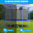 SUMIJ 10FT Outdoor Tranpoline for Kids and Adults with Safety Enclosure Net and T-Hook, Backyard Tranpoline