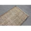 Tapis en laine beige, tapis 3,6 x 7,7 pi, tapis turcs, tapis Oushak, tapis rétro, tapis antiques