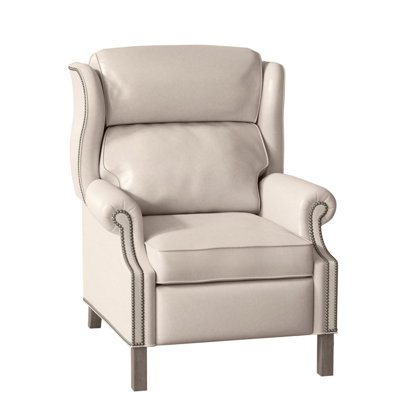 Presidential Recliner, Rio Mineral Genuine Leather, Stone, Pewter