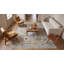 Hand Knotted Wool Geometric Area Rug in Gray