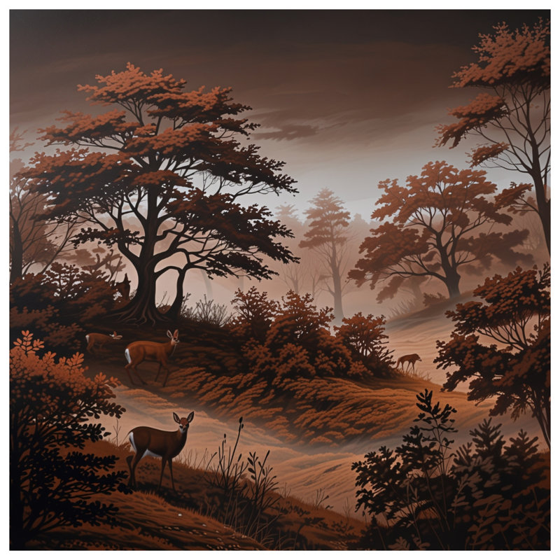 Housses de couette Misty Forest Deer, Lit simple