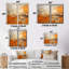 «Copper Glow», ensemble de 2 reproductions d'art sur toile abstraites-114715444-114715446-114715447
