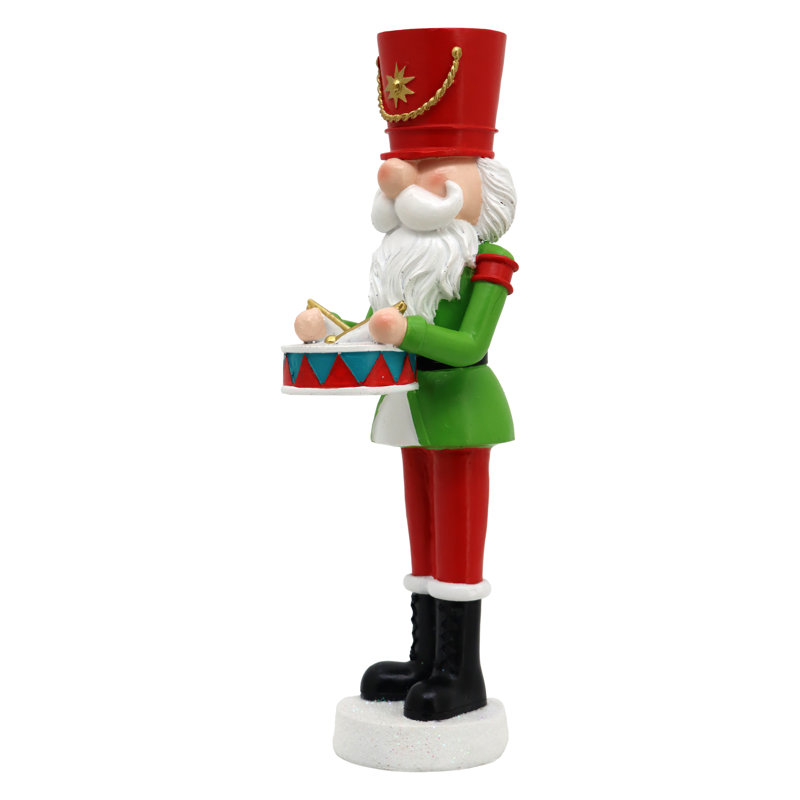 Figurine de Noël casse-noisette en polyrésine - H 12,3 po