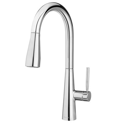Jema Single Handle Pull-Down Kitchen Faucet, Chrome
