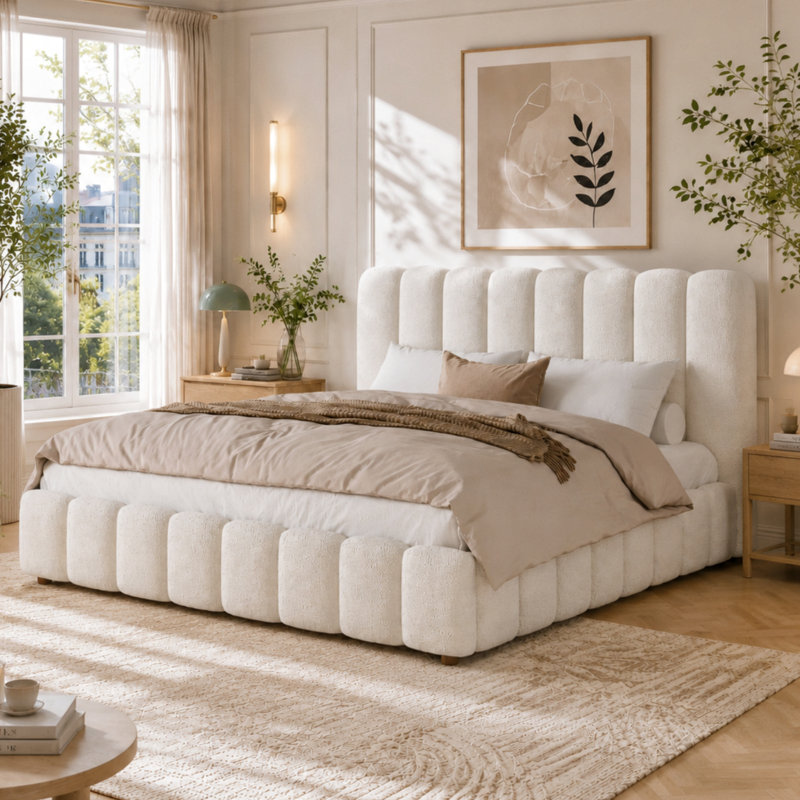 Upholstered Ottoman Storage Bed, Kingsize (5')