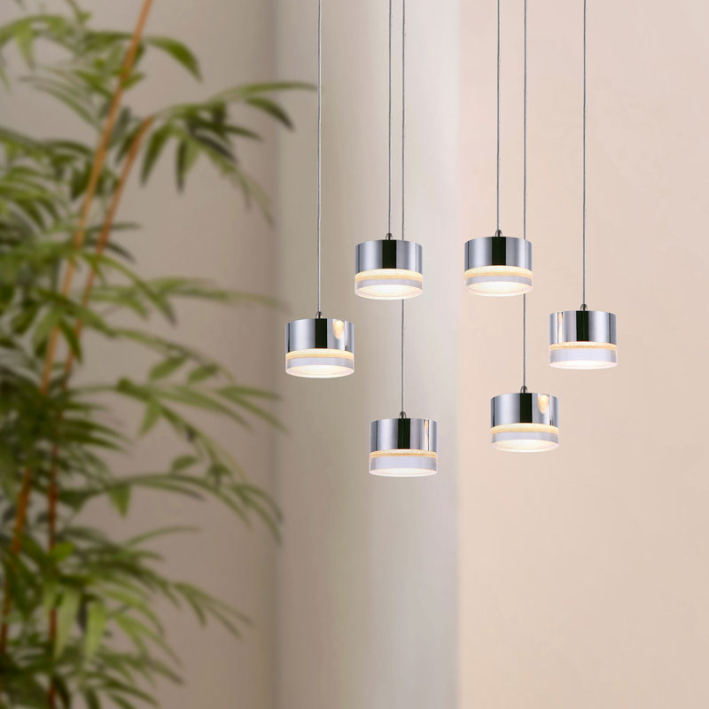 Barnsdall 6 - Light Cluster Pendant, Nickel