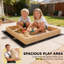 HOMCOM 90cm x 56cm Rectangle Sandbox with Cover