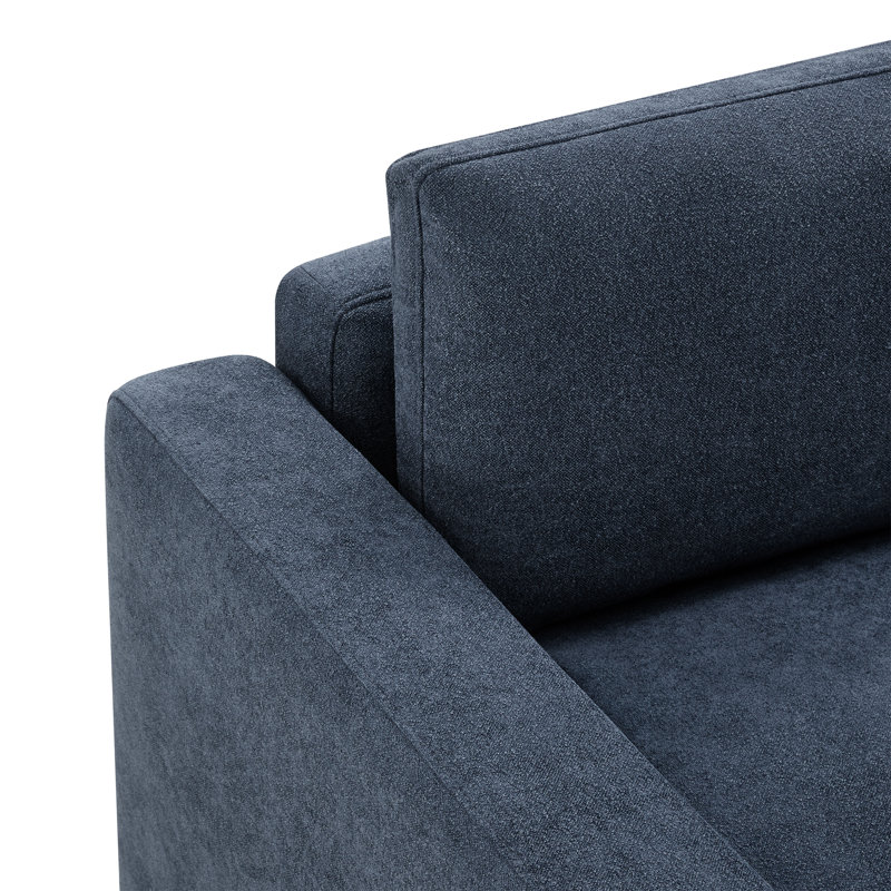 Canapé modulaire rembourré 2 pièces 74 "Lana, H 34 po x l 74 po x P 34,6 po, Élite indigo