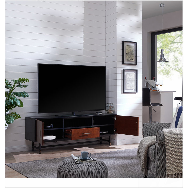 Blynn Midcentury Modern Media Console Stable support, multi-functional design