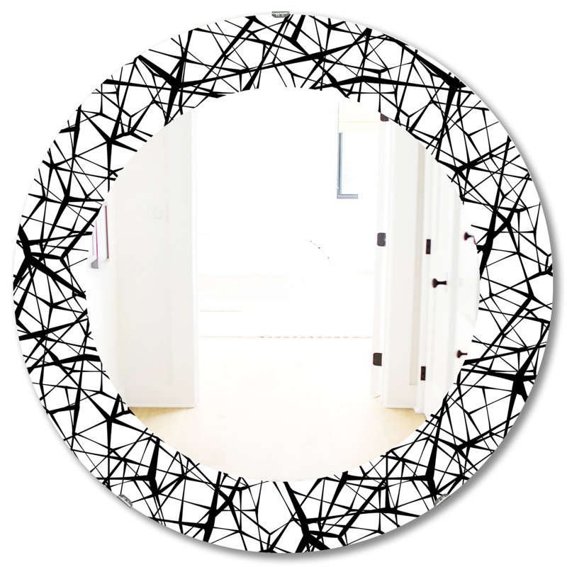 Miroir décoratif Web moderne et contemporain, H 31,5 po x l po