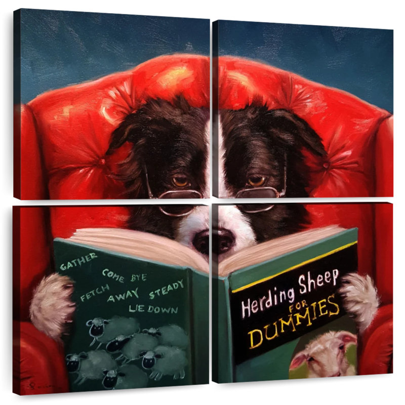 Brampt Reading Herding Sheep, 45" H x 45" W