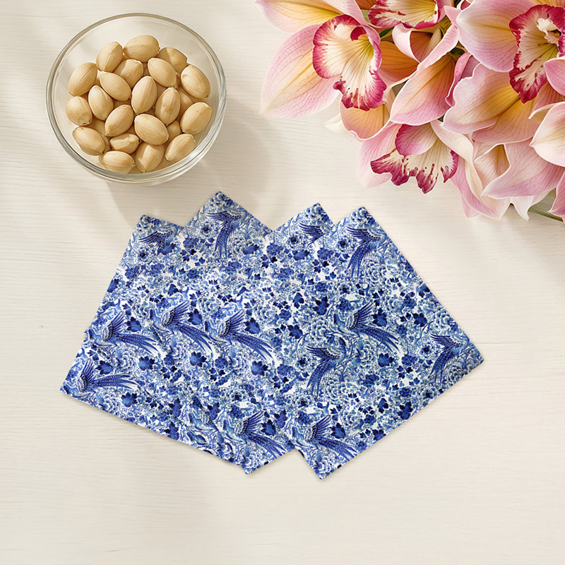 Serviettes de table en satin de coton Royal Delft Inspiration