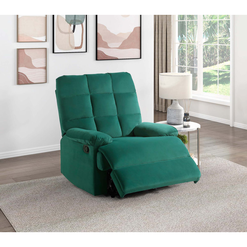 Fauteuil inclinable en velours, Vert