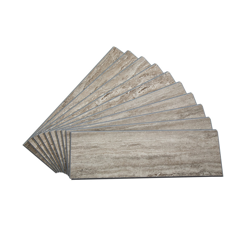 Carreaux muraux / dosseret à emboîtement en vinyle imperméable Palisade 22,8 po x 7,31 po, Terre grec