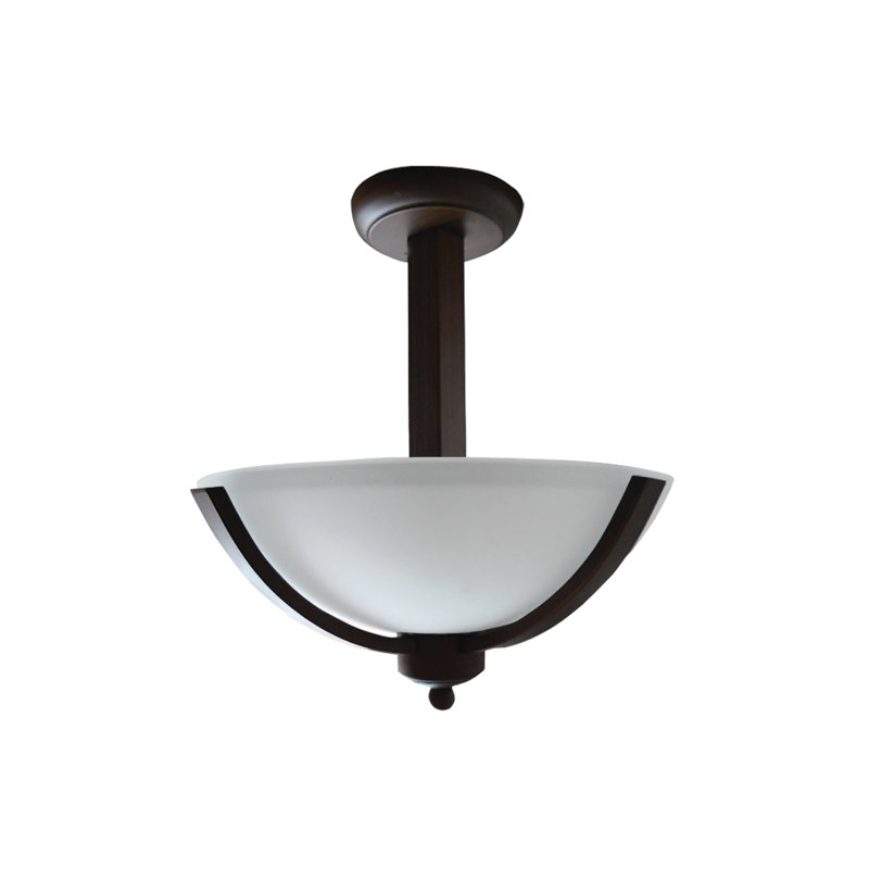 Luminaire suspendu unique à 3 lumières Babin, Café, H 21 po x l 16 po x P 16 po