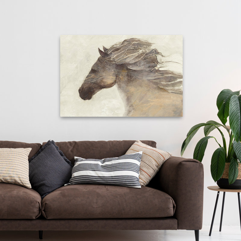 Contemporary Into The Wind Crop, 48" H x 32" W