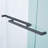 4448"W X 75"H Double Sliding Shower Door, Aluminium Alloy Frame In Matte Black, 5/16" (8Mm) Thick SGCC Tempered Clear Glass.