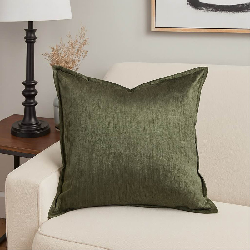 Coussin en velours Homey, Vert