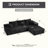 Boneless 106" Cloud Upholstered Sectional Couch With L-shape Chaise Modern Modular Sofa For Living Room Bedroom-448955178-448955172