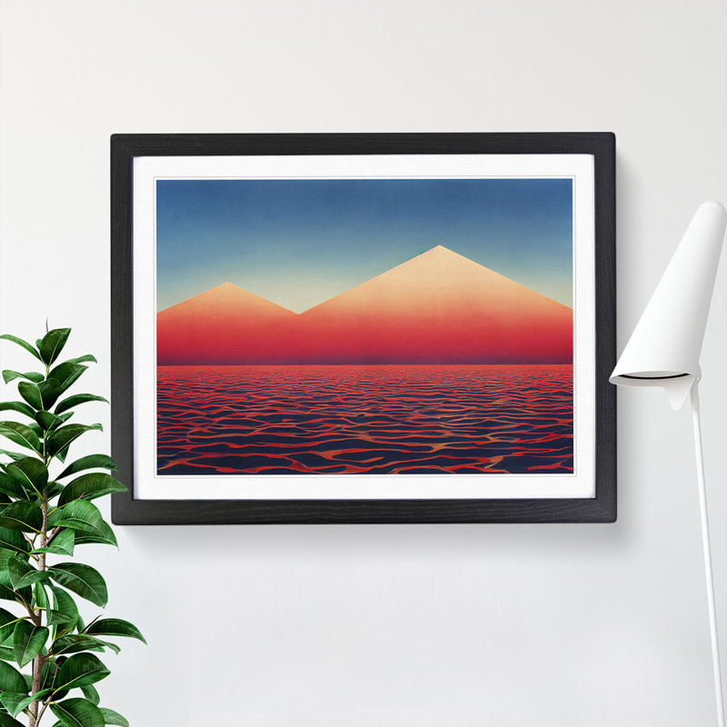 Special Abstract Mountains - Framed Print, Black, 46cm H x 64cm W x 2cm D
