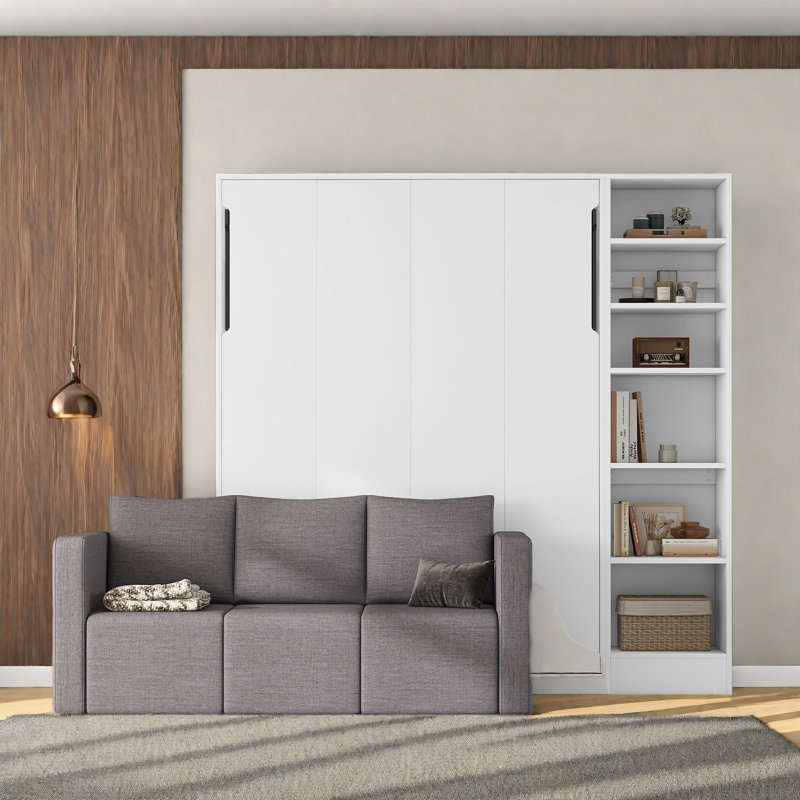 Zon Upholstered Murphy Storage Bed, Full / Double