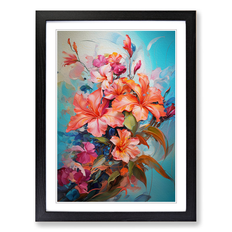 Single Picture Frame Print on Wood, Black Framed, 64cm H x 46cm W