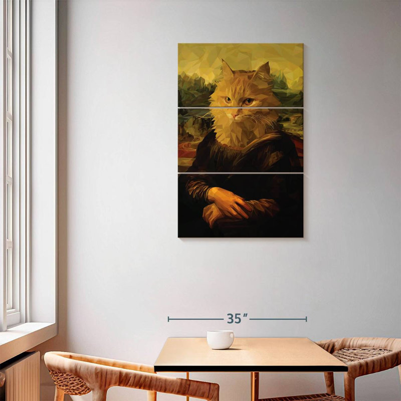 Brampt Mona Lisa Cat, 57" H x 36" W