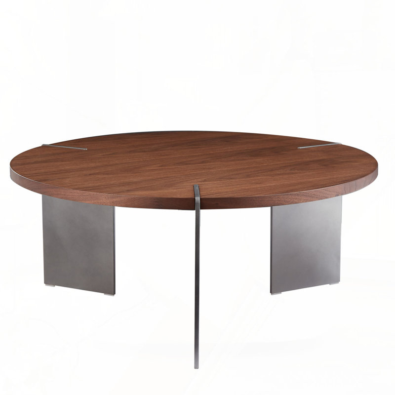 Table basse ronde, Marron foncé